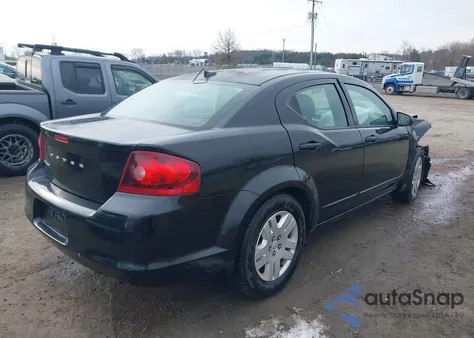 2012 Dodge Avenger Se из США, поврежденный, VIN 1C3CDZAB5CN231218